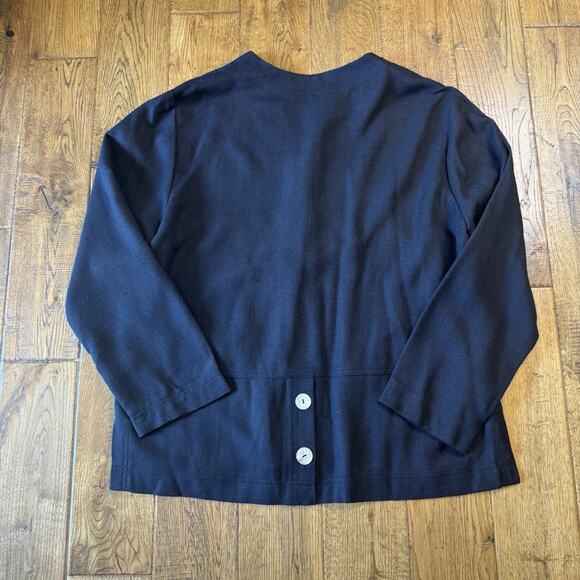 Vintage Worthington Long Sleeve Black Blazer Lightweight Jacket Womens Size 16 - Picture 5 of 5